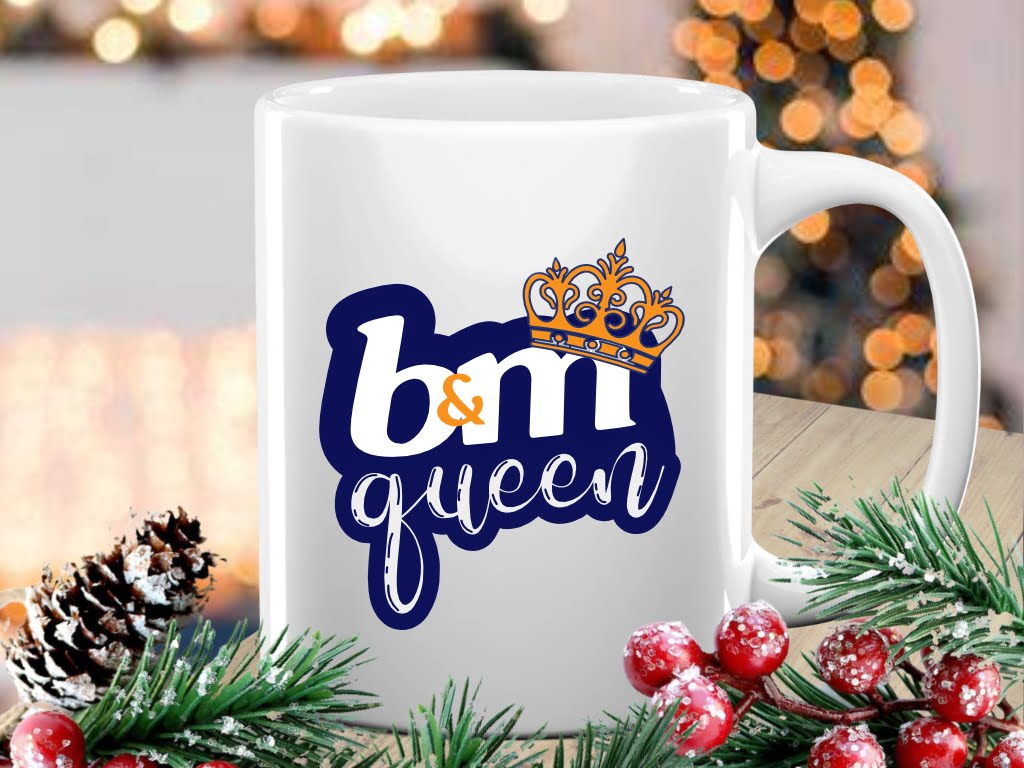 Personalised Gift Ideas For Friends & Family 6 B&M b and m Queen Novelty Mug Funny Mug for mum dad friend christmas idea queen mug