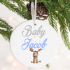 Baby Boys First Christmas Decoration Personalised