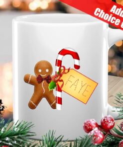 Personalised Mug Gingerbread Man Mug Christmas Eve Daughter Son Mum Dad Brother Sister Cute Mug UK