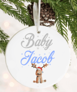 Personalised Baby First Christmas Bauble