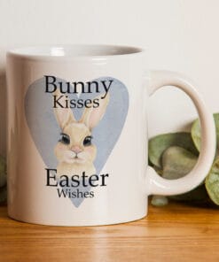 Easter Mug Watercolour Bunny Kisses Easter Wishes Gift For Easter