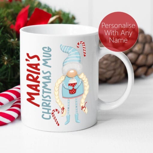 Personalised Christmas Mug, mug for daughter, mug for son, Christmas coco mug, xmas eve mug, hot chocolate, stocking filler - Image 4