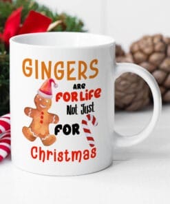 Funny Christmas Mug Gingers Are For Life - Christmas Secret Santa, workplace gift, office present, funny present