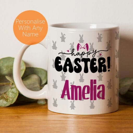 Personalised Easter Mug Bunny Easter Bunny Mug For Son, Daughter or Grandchildren - Image 2