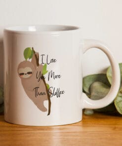 Sloth Valentines Day Mug - Perfect for Boyfriend or Girlfriend on Valentine's Day Personalised