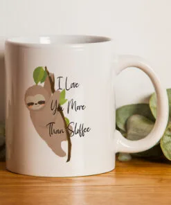 Sloth Valentines Day Mug - Perfect for Boyfriend or Girlfriend on Valentine's Day Personalised