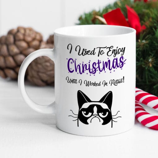 Funny Christmas Mug | 11oz mug | mug for workplace | office mug | secret santa gift | novelty mug | retail mug | cat mug - Image 2