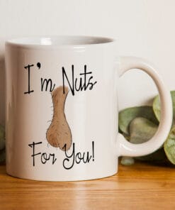 Valentines Day Mug - Personalised Add Names, Gift For Her, funny mug, gift idea, balls, nuts, mug for him, adult humour, nuts about you