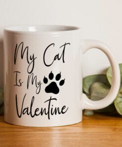 My Cat Valentine Mug - Perfect for Boyfriend, Girlfriend, Wife, Husband, Cat Lover, Animal Mug