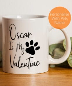 My Dog Valentine Mug - Perfect for Boyfriend, Girlfriend, Wife, Husband, Dog Lover, Animal Mug