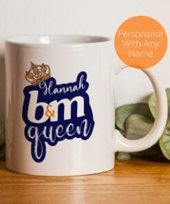 Personalised B&M Mug is the perfect gift for a B and M addict. The mug is 11oz in size and is made from Ceramic