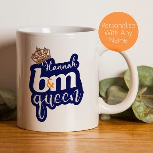 Personalised B&M Mug is the perfect gift for a B and M addict. The mug is 11oz in size and is made from Ceramic