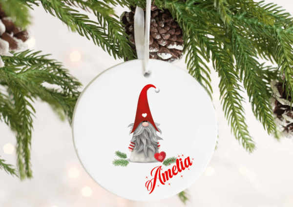 Personalised Scandinavian Gonk Tree Decoration Christmas